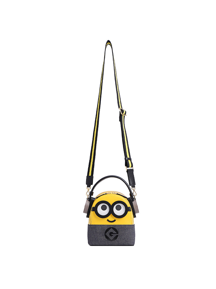 Minions牛仔布鑲牛皮革背囊 - 耳機