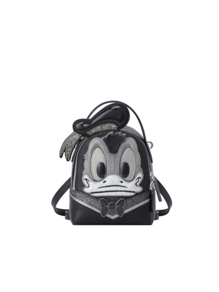 Black embroidered outlet backpack