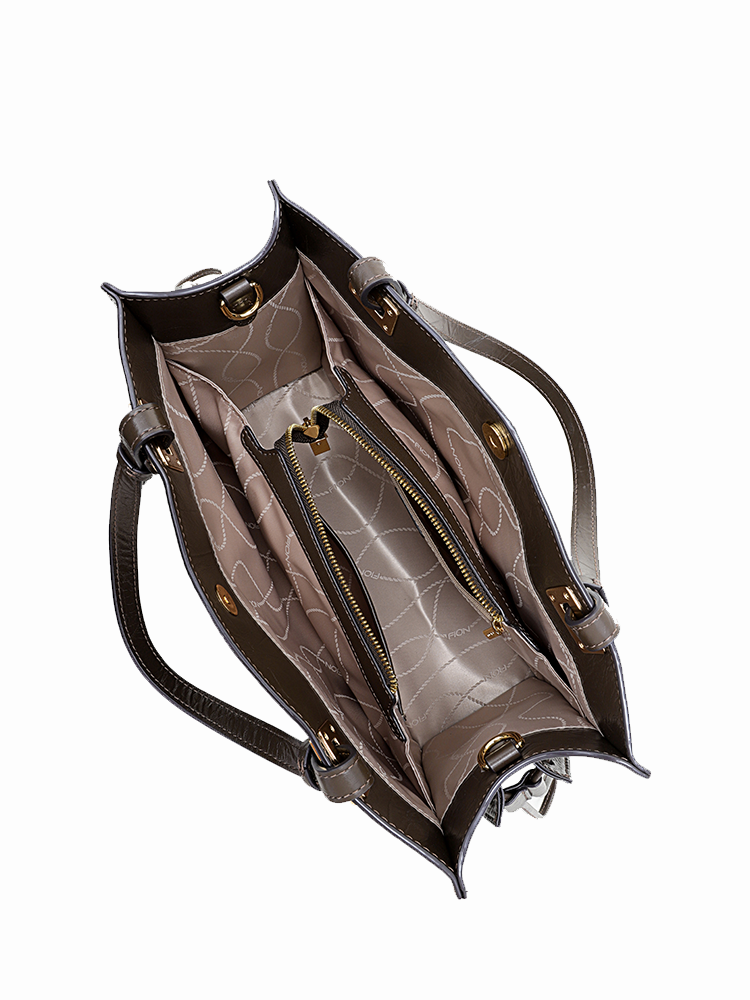 FION Bonbon Large Leather Tote Bag
