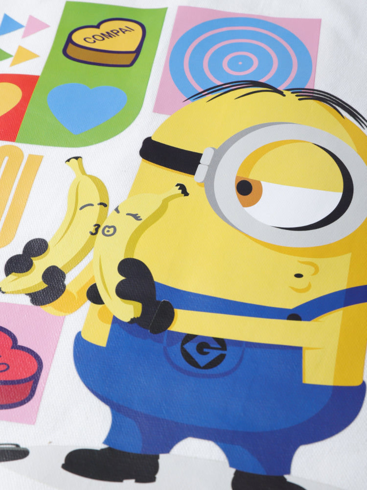 Minions Kiss and Love Canvas Shopping Bag