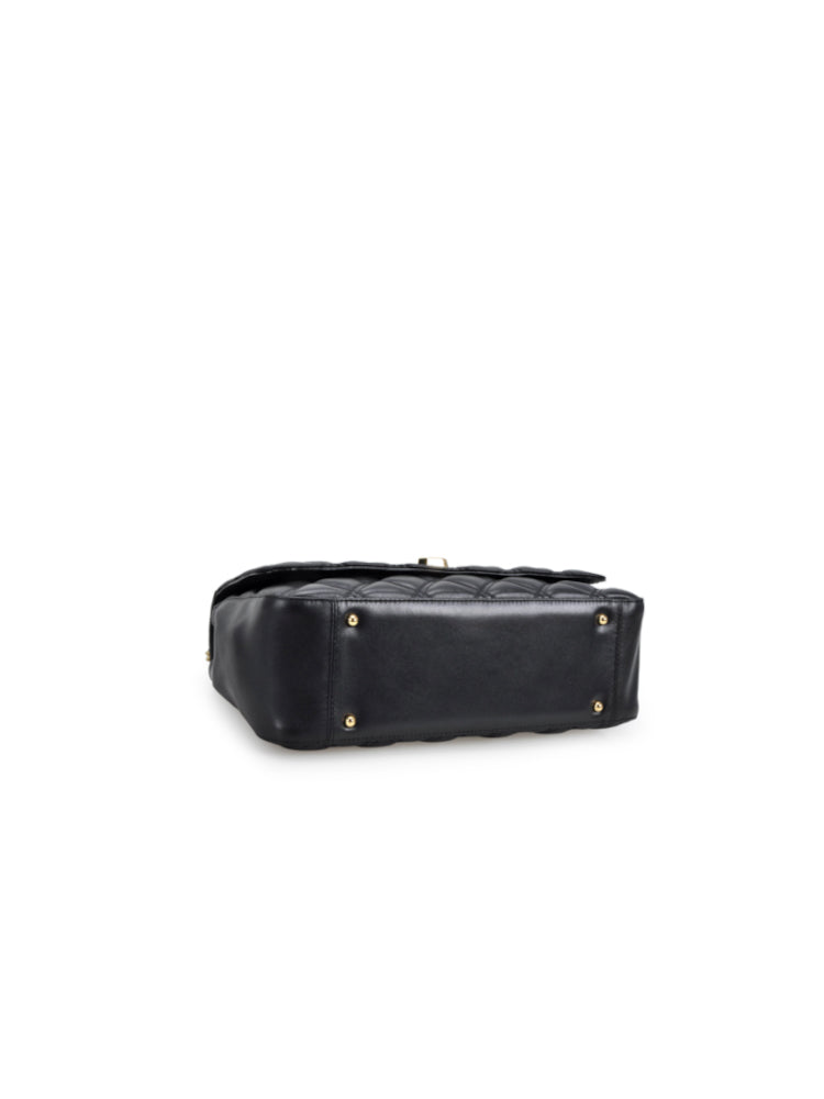 Platinum Grille Quilting牛皮革斜揹袋