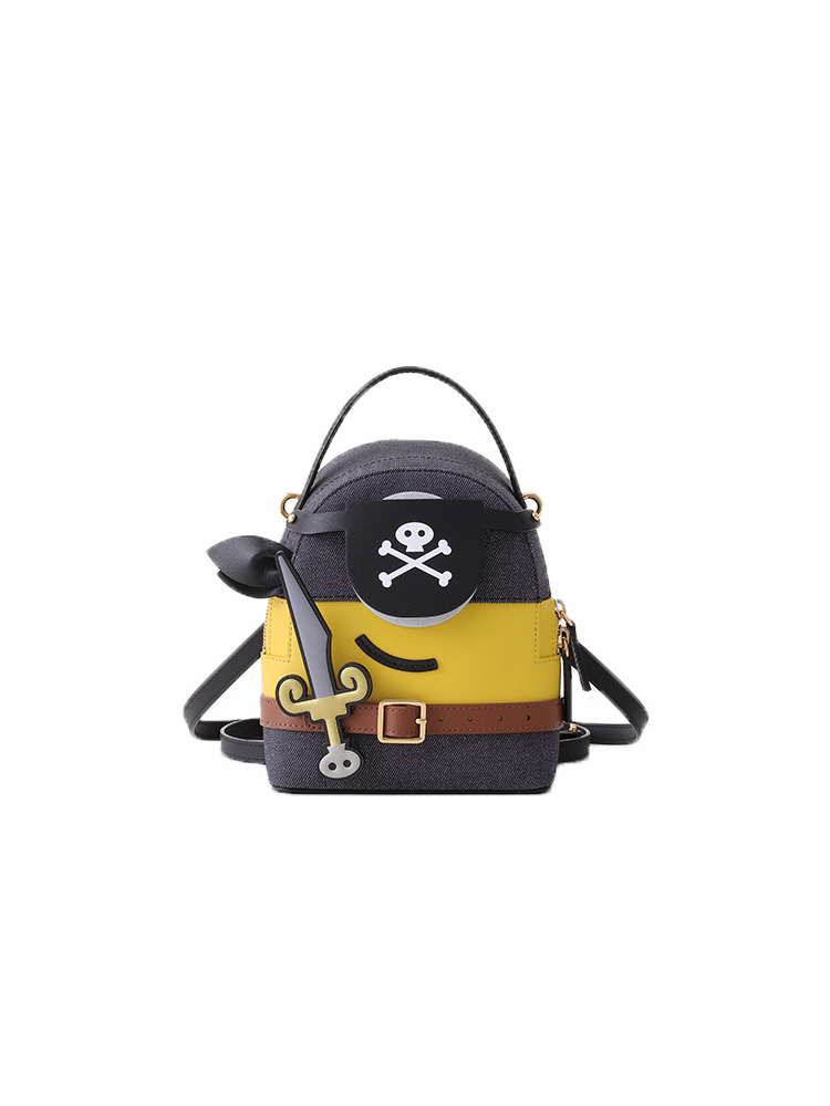 Minions & Monsters 牛仔布鑲牛皮革背囊