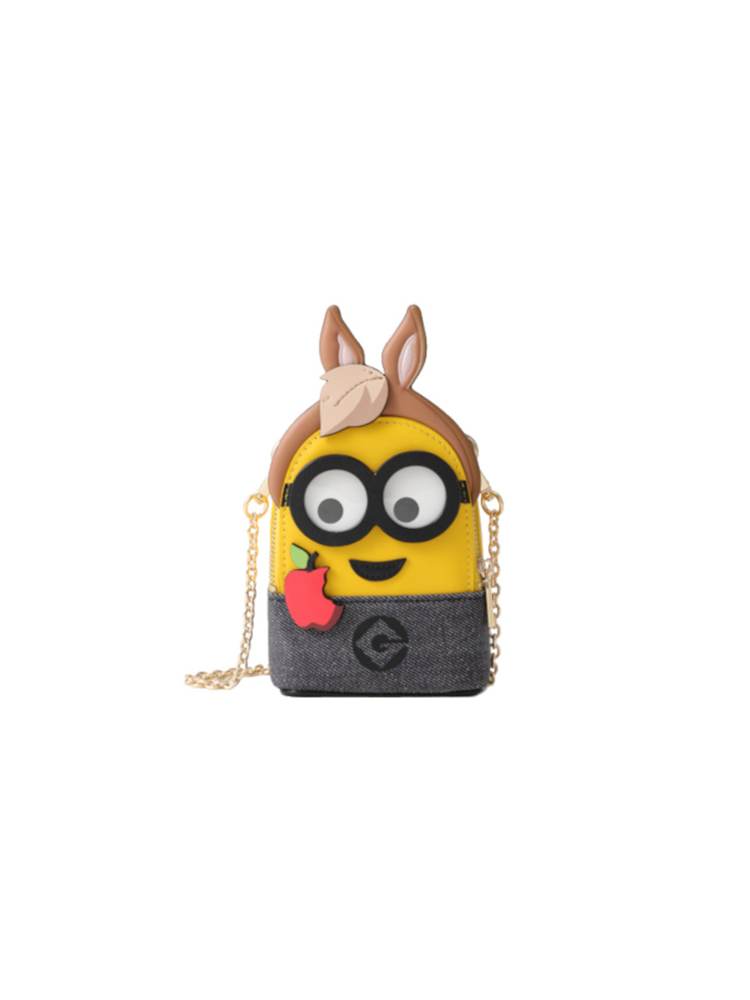 Minions Horse Denim with Leather Mini Crossbody & Shoulder Bag