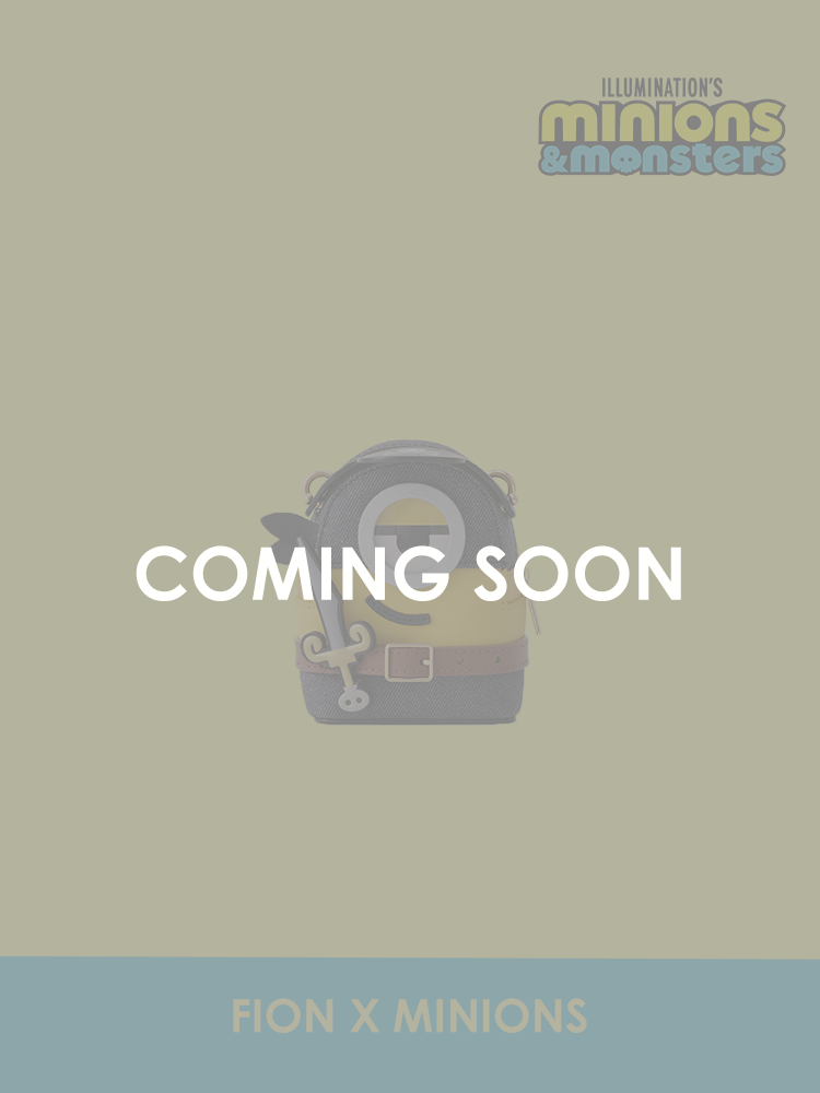 (預購) Minions & Monsters 牛仔布配牛皮迷你斜揹袋