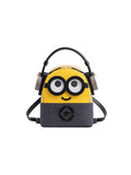 Minions Denim with Leather Backpack - Earphone