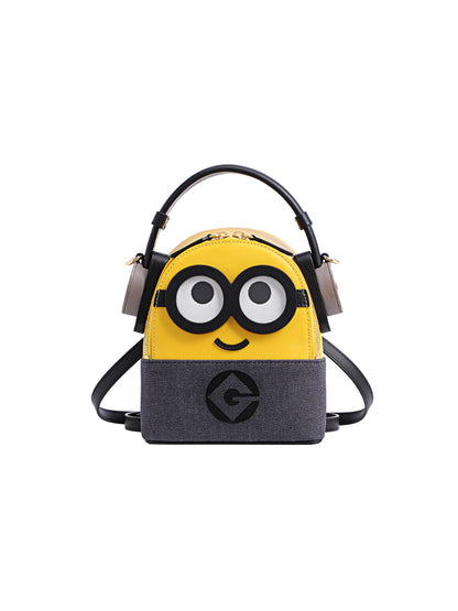 Minions牛仔布鑲牛皮革背囊 - 耳機