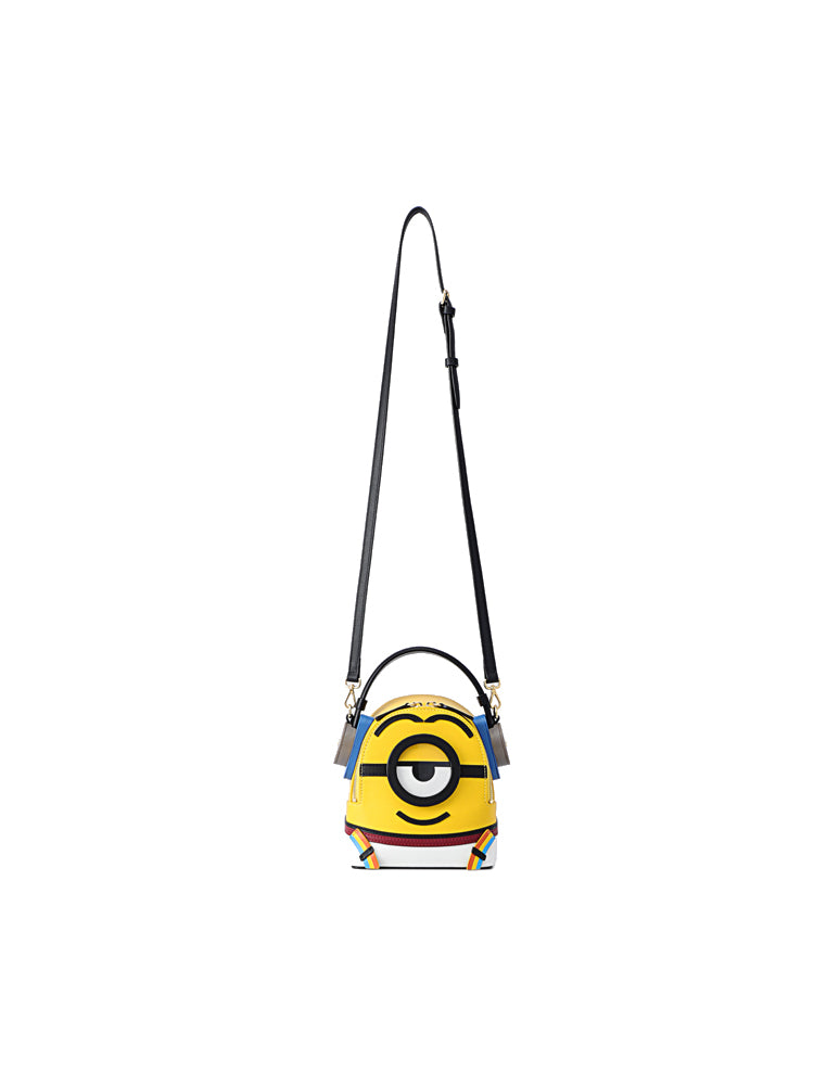 Minions 牛仔布鑲牛皮革背囊 - 運動服和耳機