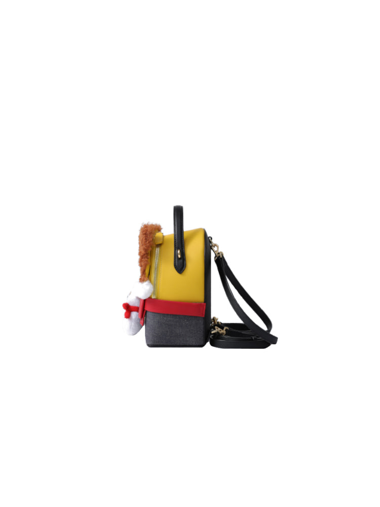 (Preorder) Minions Christmas Fur with Leather Backpack