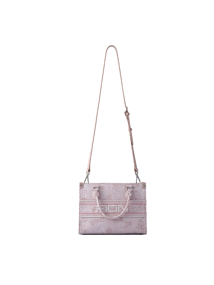 Heartbeat Jacquard with Leather Medium Tote bag
