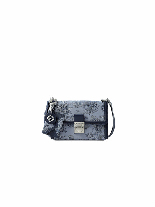 Under the Sea Jacquard with Leather Crossbody and Shoulder Bag