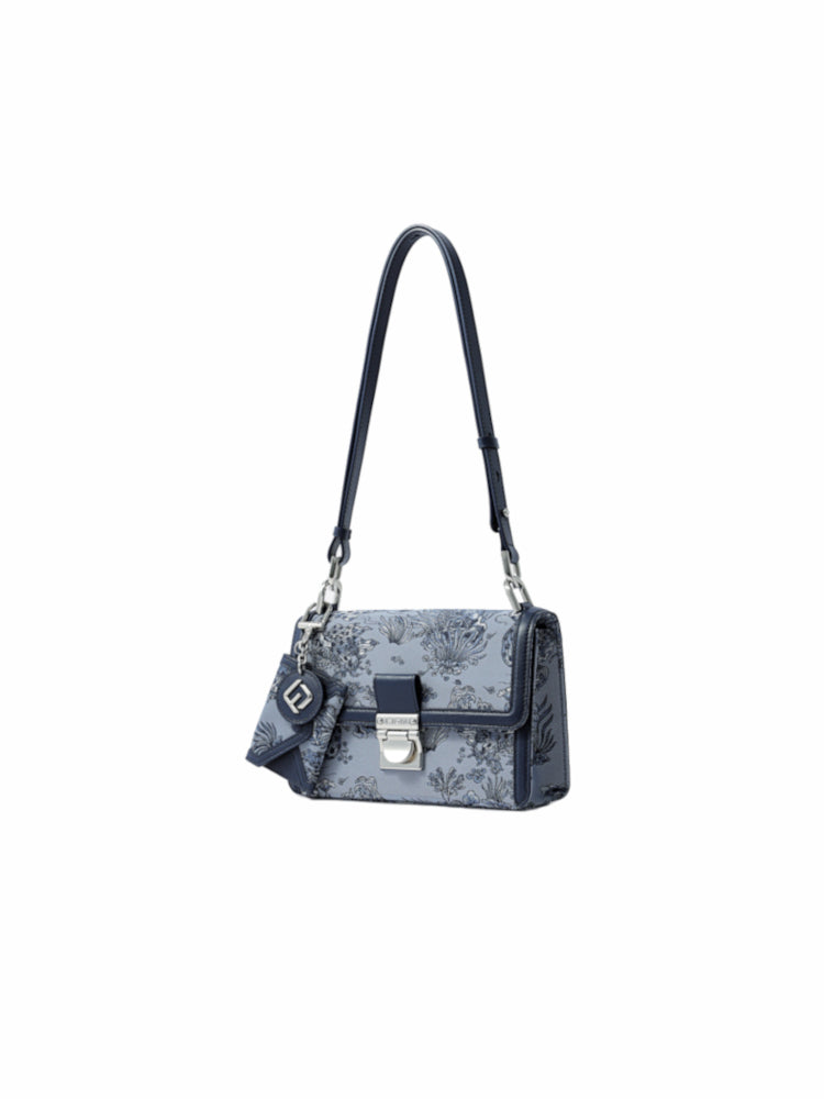 Under the Sea Jacquard with Leather Crossbody and Shoulder Bag