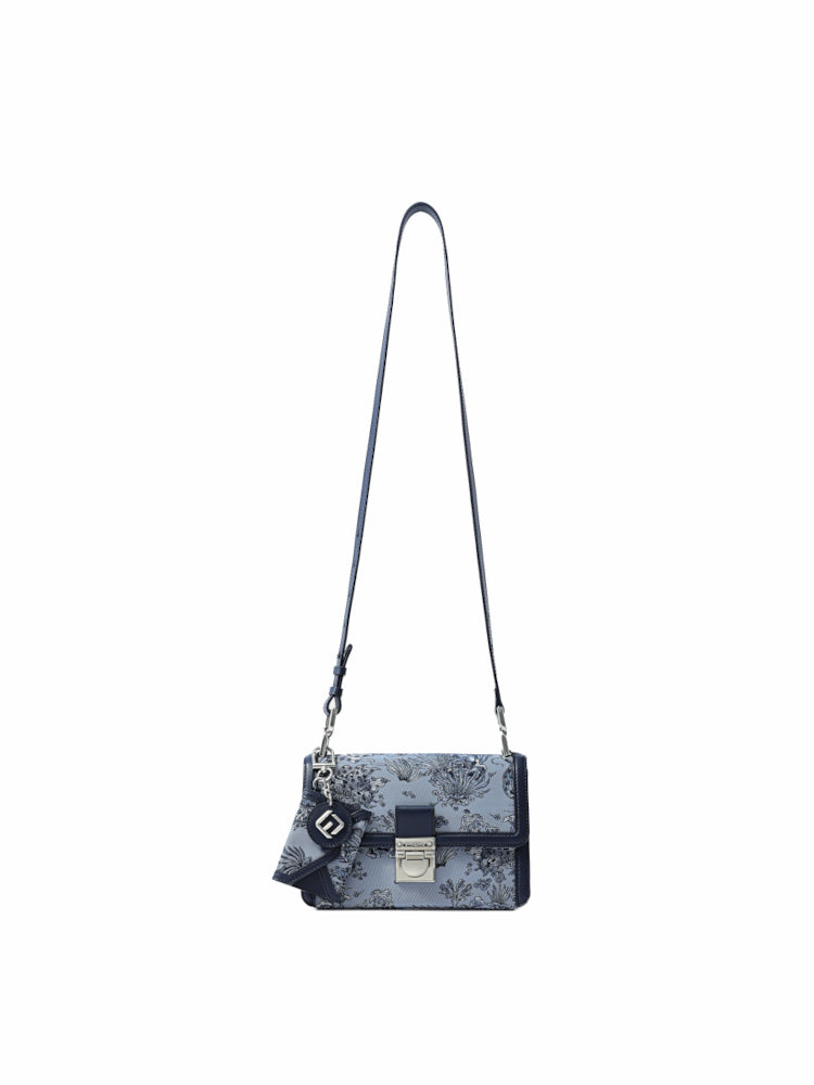 Under the Sea Jacquard with Leather Crossbody and Shoulder Bag