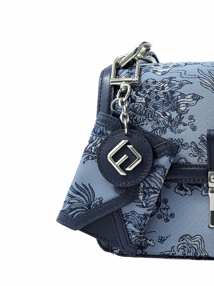 Under the Sea Jacquard with Leather Crossbody and Shoulder Bag