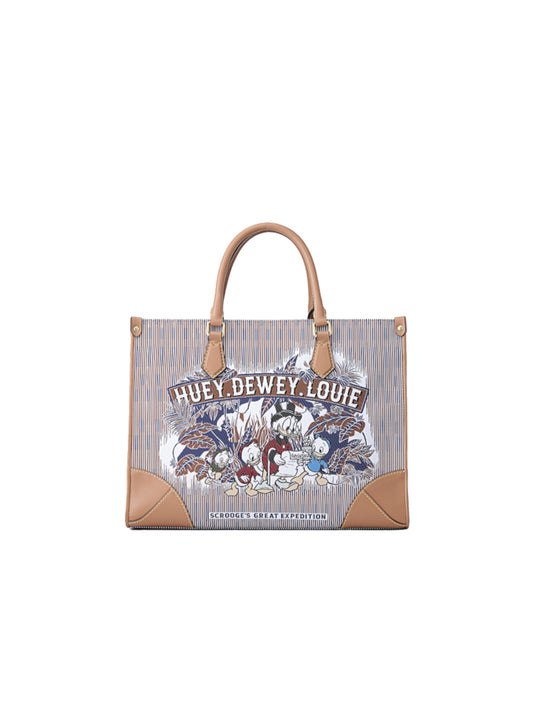 Donald Duck Medium Jacquard with Leather Tote Bag