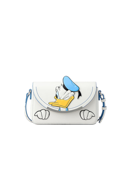 Donald Duck 白色皮革斜孭袋