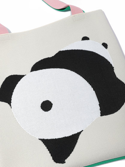Panda 雙面針織托特包