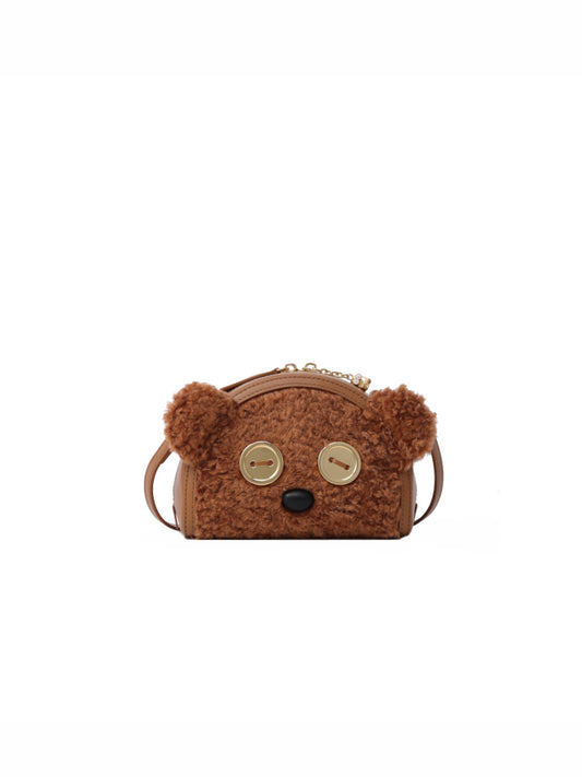 Minions Tim Fur with Leather Crossbody and Shoulder Bag