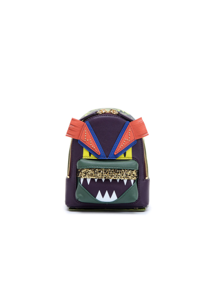 Little Mons Jacquard with Leather Backpack