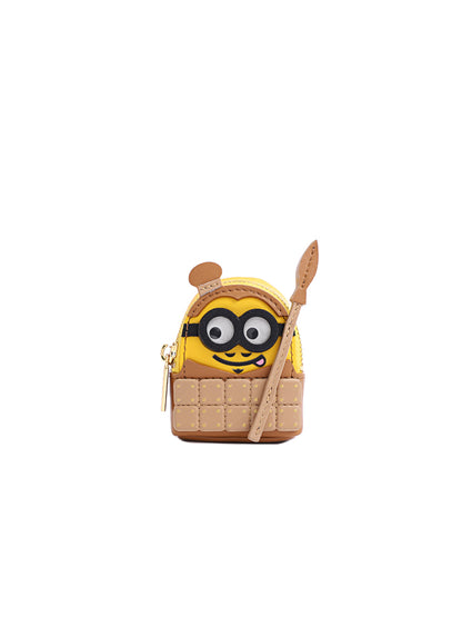 Minions 織物鑲牛皮革迷你側孭袋 - 西安