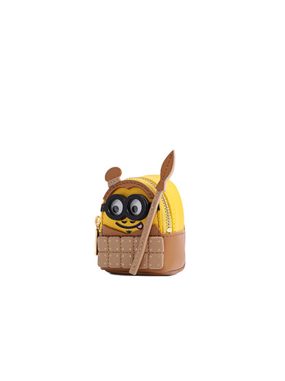 Minions 織物鑲牛皮革迷你側孭袋 - 西安