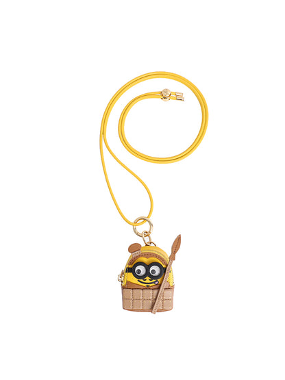 Minions 織物鑲牛皮革迷你側孭袋 - 西安