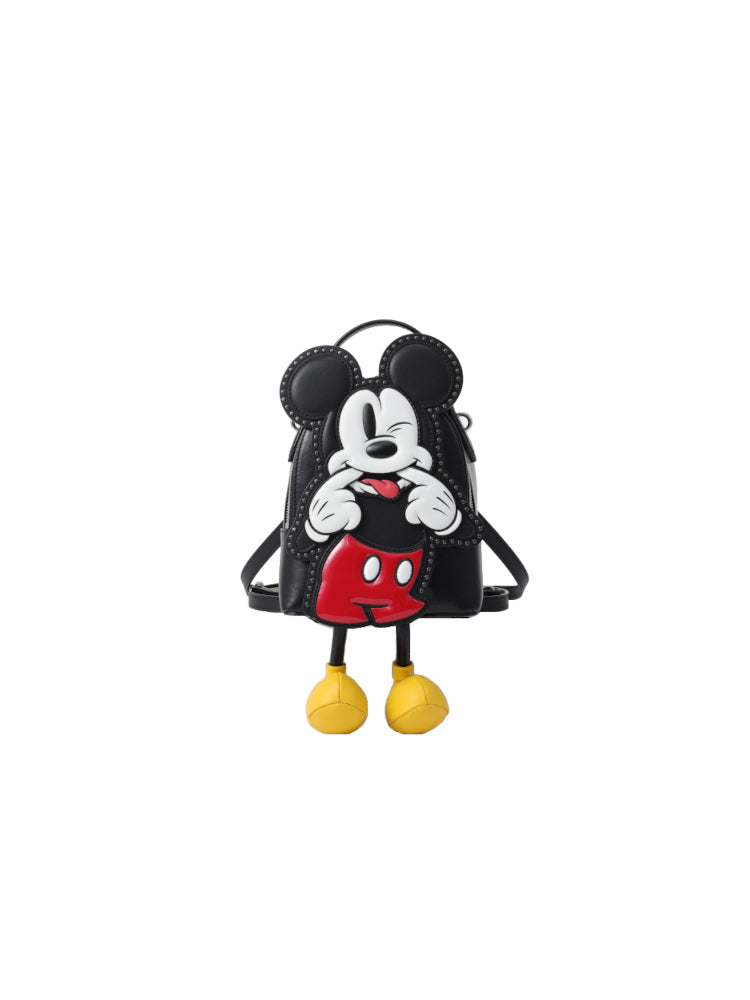 Mickey Mouse Cow Leather Backpack