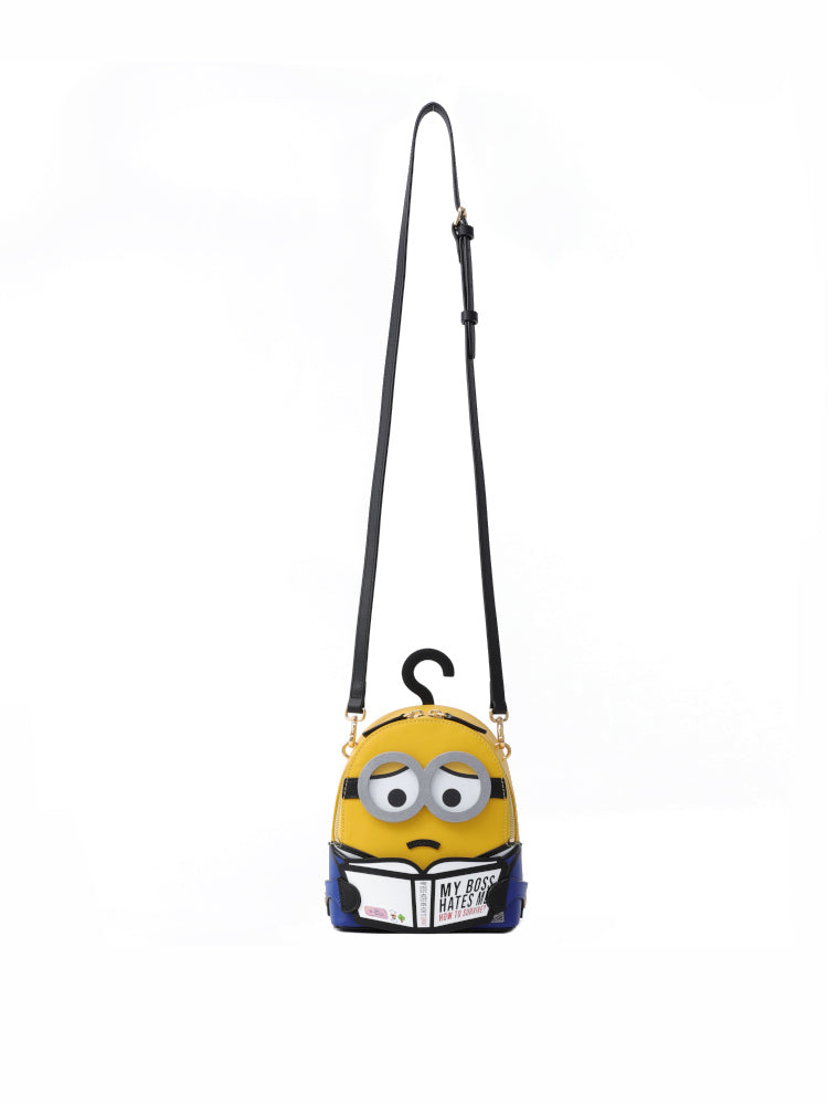 Minions My Boss Hate Me 皮革背囊