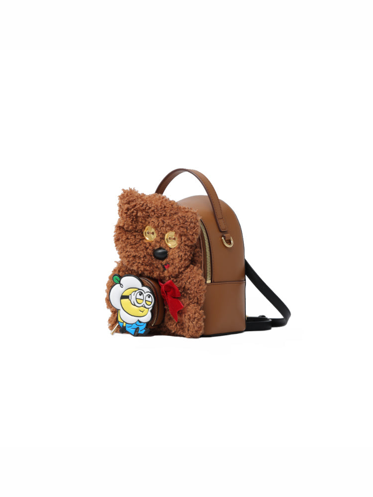 Minions Tim Fur with Leather Backpack