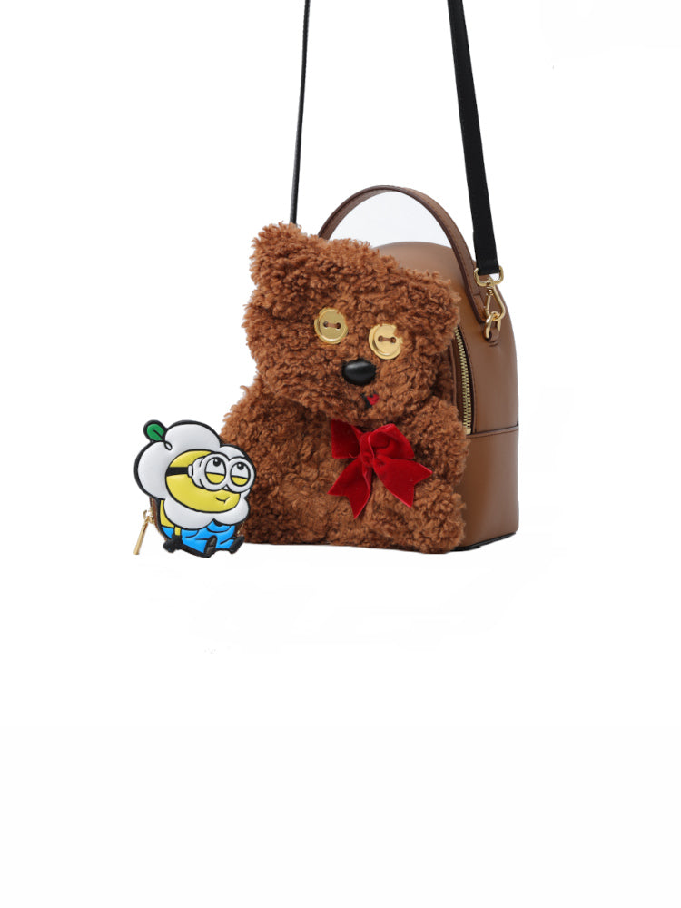 Minions Tim Fur with Leather Backpack