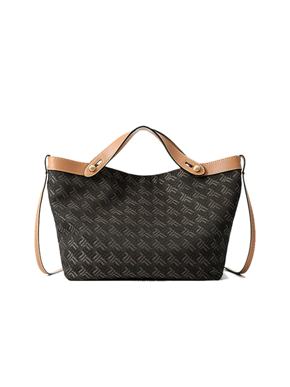 FION Y Island Jacquard with Leather Bag