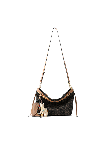 FION Y Island Jacquard with Leather Bag