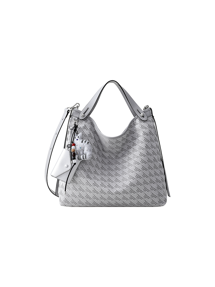 FION Palace Jacquard with Leather Handbag