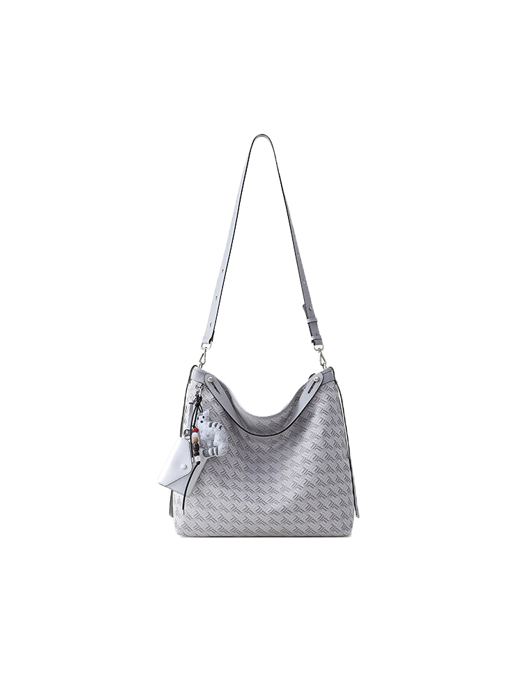 FION Palace Jacquard with Leather Handbag