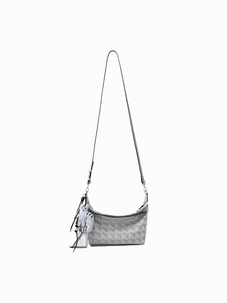 FION Palace Jacquard with Leather Mini Bag
