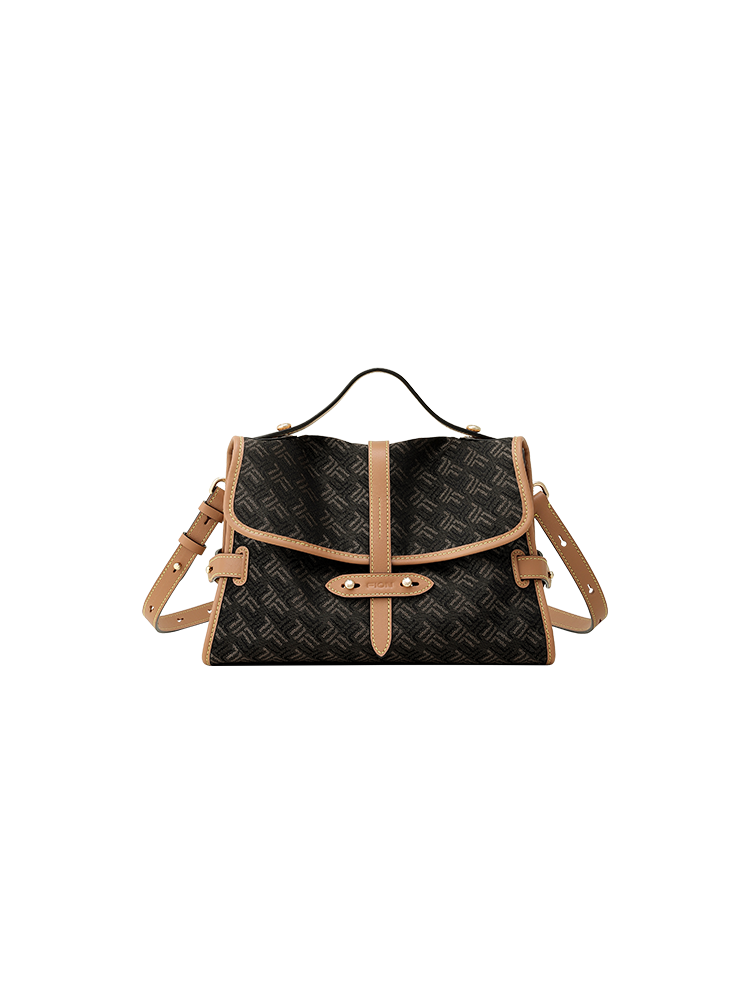 FION Y Island Jacquard with Leather Crossbody & Shoulder Bag
