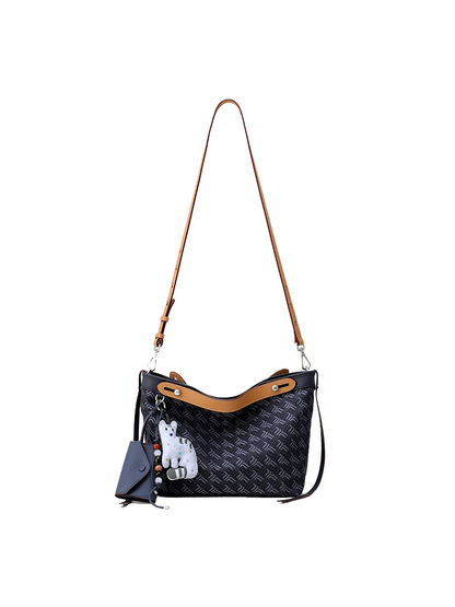 FION Y Island Jacquard with Leather Bag