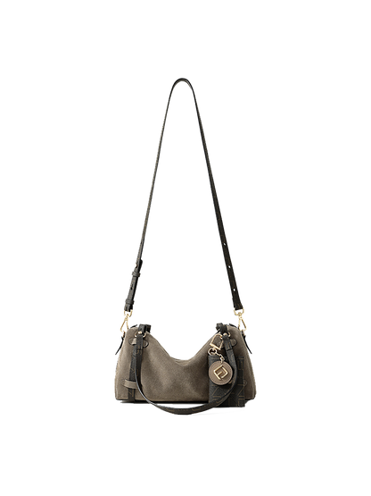 FION Suede Boston Bag