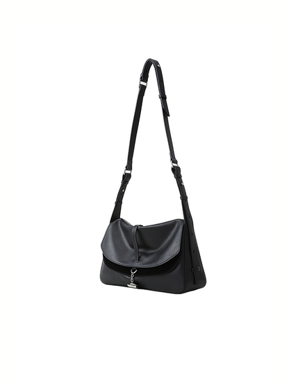FION Crescent Large Leather Hobo Bag