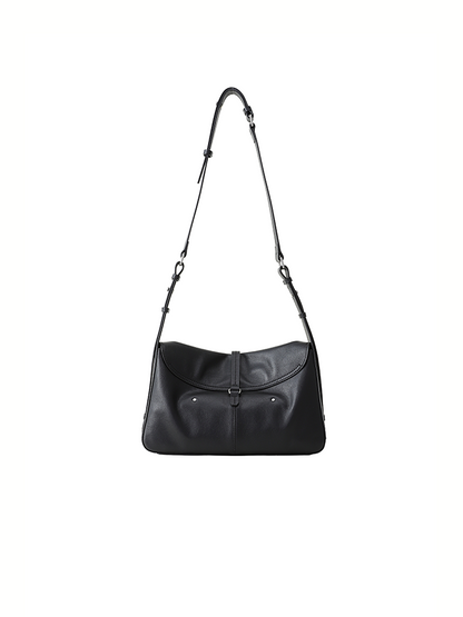 FION Crescent Large Leather Hobo Bag