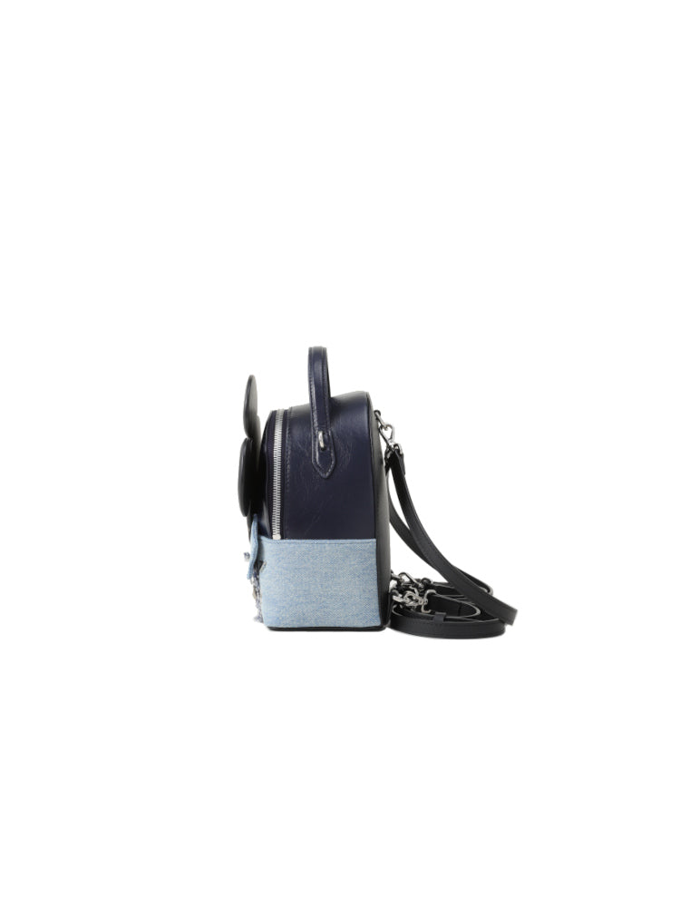 Mickey Mouse Denim with Leather Backpack