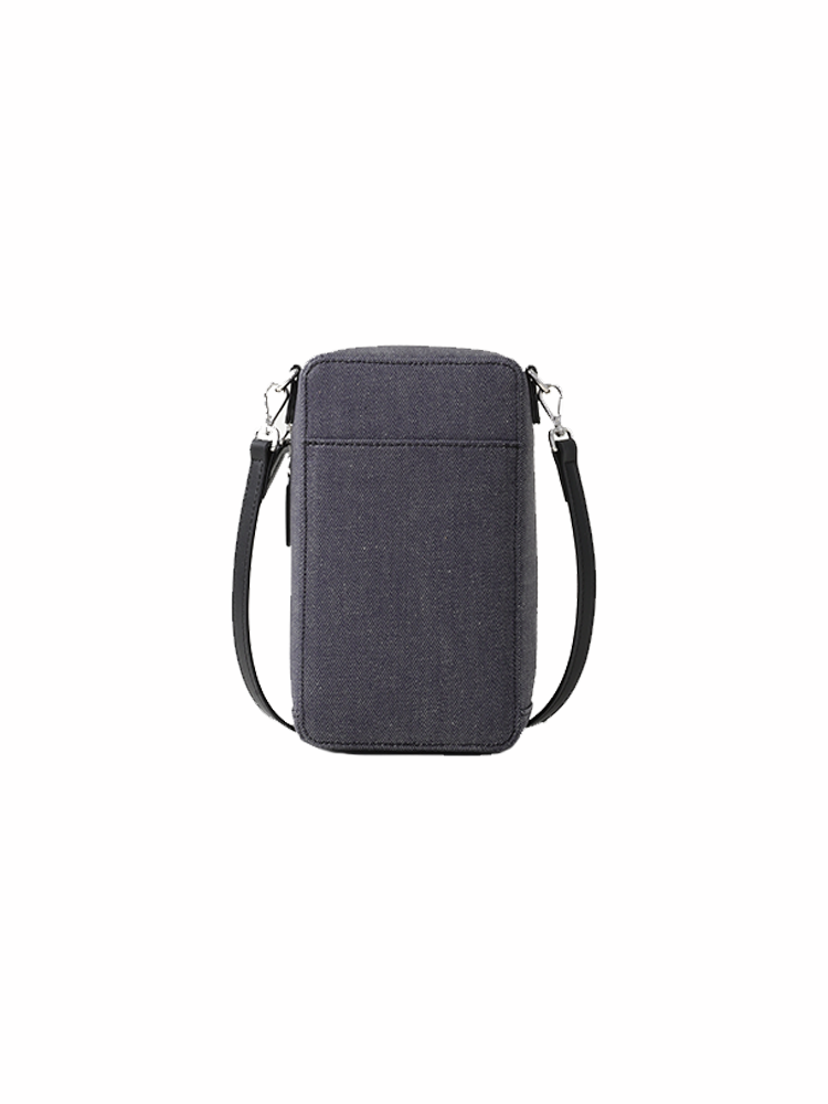 Minnie Mouse Denim with Leather Mobile Phone Bag