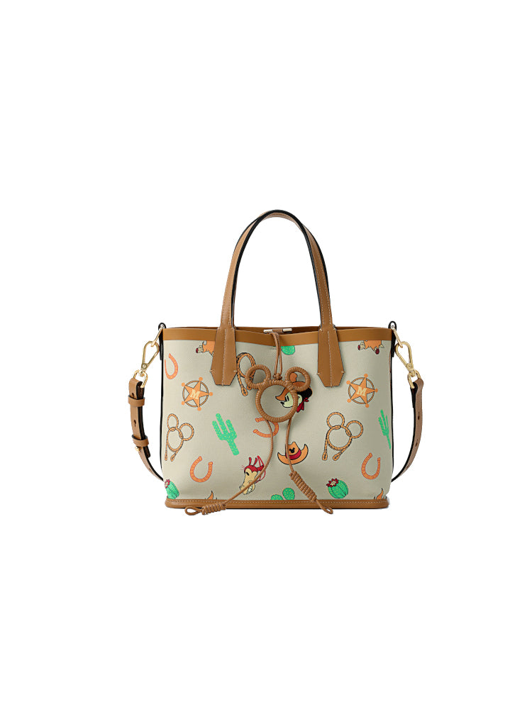 Mickey Mouse 印花皮革迷你手提袋