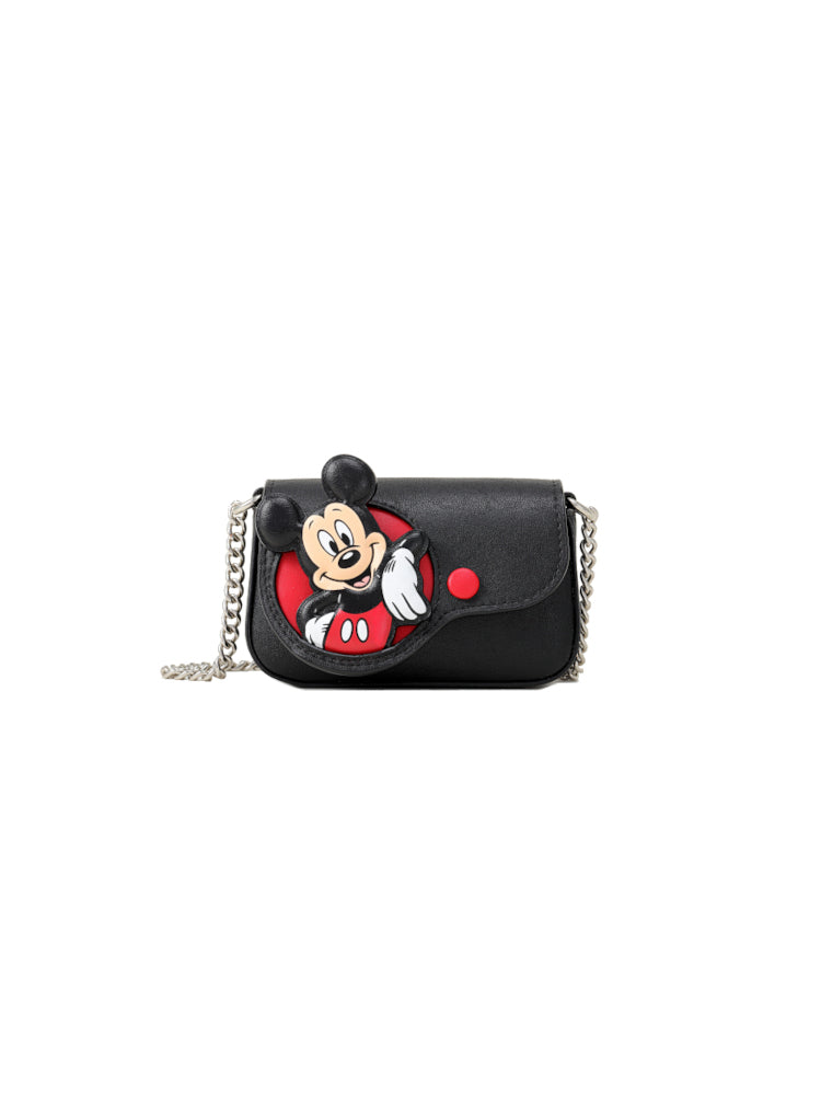 Mickey Mouse 牛皮革鏈條袋