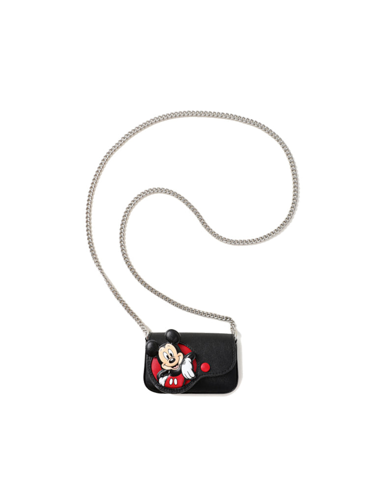 Mickey Mouse 牛皮革鏈條袋