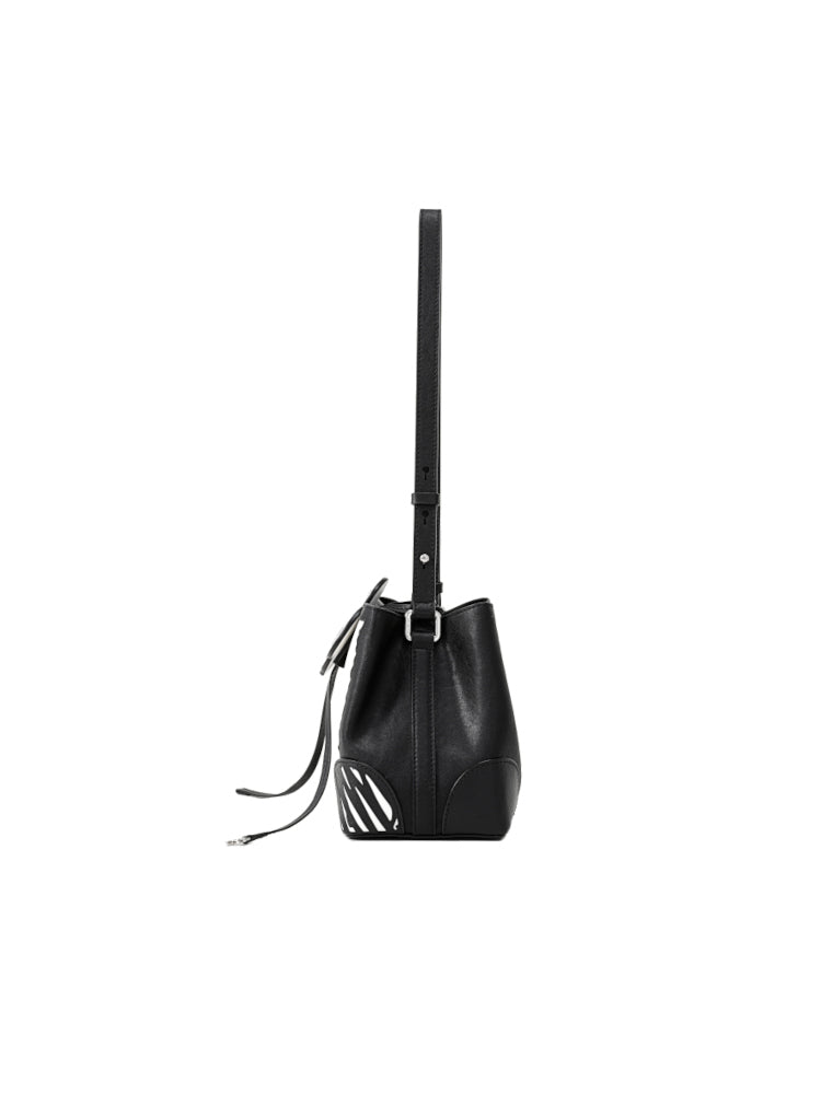 Mickey Mouse Black & White Leather Hobo Bag