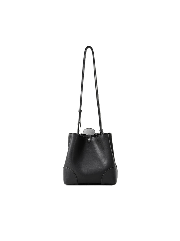 Mickey Mouse Black & White Leather Hobo Bag
