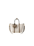 Week Jacquard with Leather Tote Bag