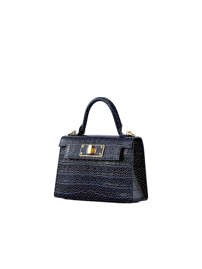 Stars Leather Top Handle Bag