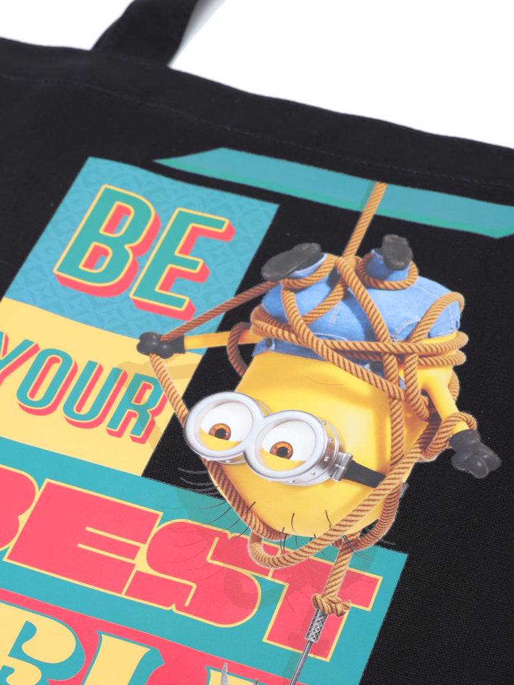 Minions 黑色帆布購物袋