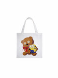 Minions White Canvas Shopping Bag